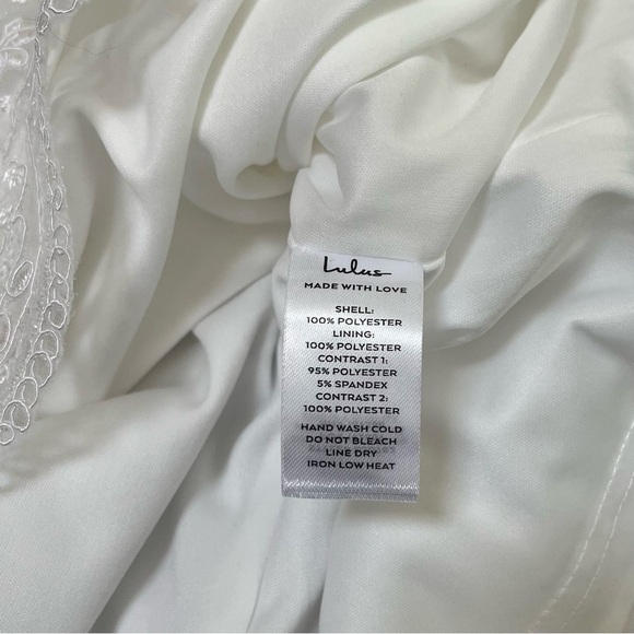 Lulus Medium Coveted Delight White Sequin Mesh Embroidered Bustier Mini Dress - Picture 11 of 12